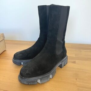 Free People Brooks Suede Platform Chelsea Combat Boho Grunge‎ Punk Goth  Boot